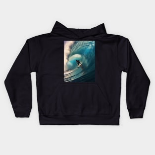 Surfing the perfect wave Kids Hoodie